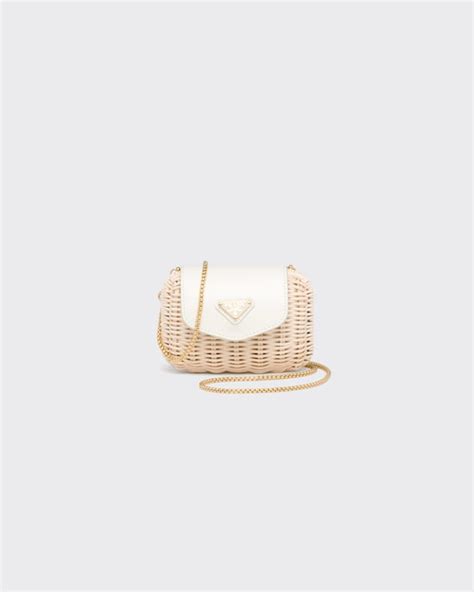 prada mini wicker bag